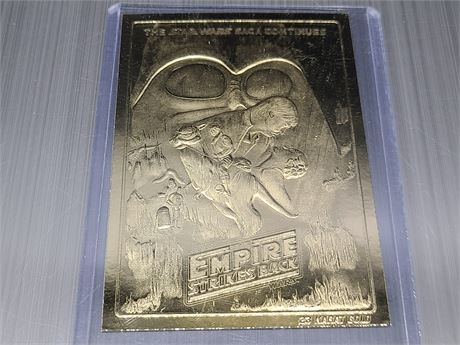 STAR WARS EMPIRE STRIKES BACK 23CT GOLD CARD, LIMITED EDITION #6082