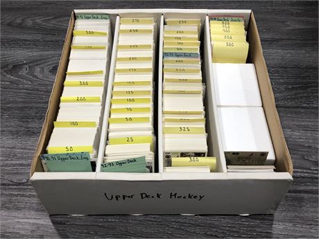 BOX OF UPPER DECK NHL CARDS