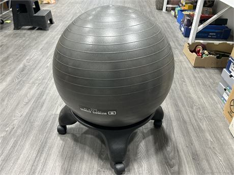 EXERCISE BALL ON ROLLING BASE