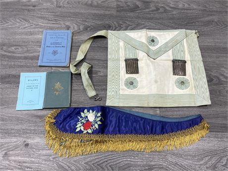 LOT OF EARPY 1930’S ORDER OF EASTERN STAR CEREMONY ITEMS