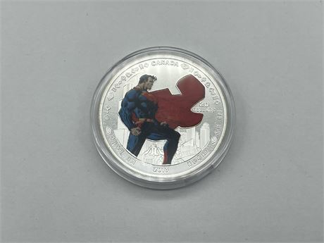 2013 $20 SUPERMAN SILVER COIN