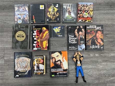 LOT OF WRESTLING COLLECTABLES