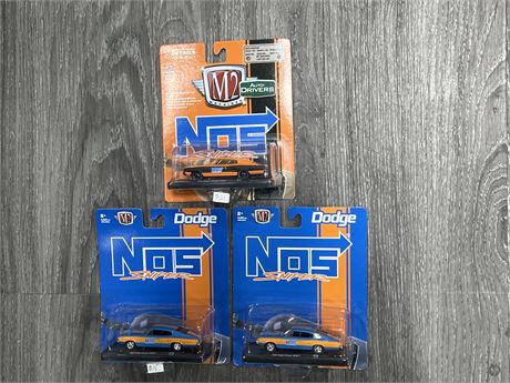 3 NEW IN PACK M2 NOS CARS