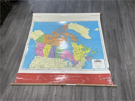 VINTAGE ROLLUP WORLD MAP (51”x50”)