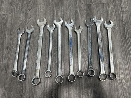 10 LARGE WRENCHES