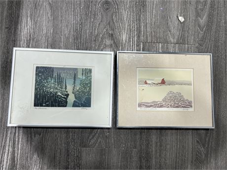 2 SIGNED PRINTS BY WEBER (12”x9”)