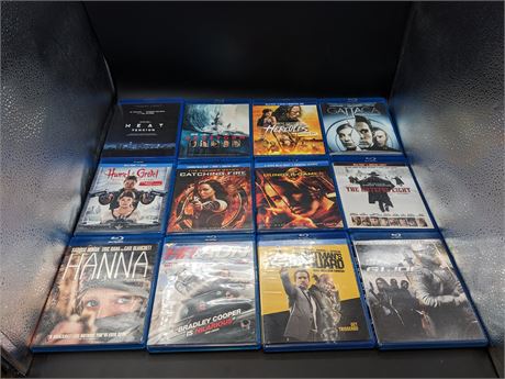 12 BLU-RAY ACTION MOVIES - VERY GOOD CONDITION