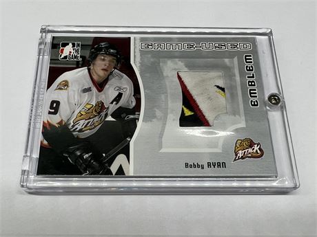 2005/06 BOBBY RYAN OWEN SOUND IN THE GAME PATCH CARD 1 OF 30