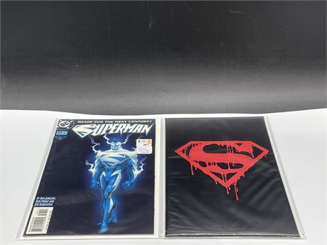 2 SUPERMAN COMICS - #123 GLOWS IN THE DARK COVER