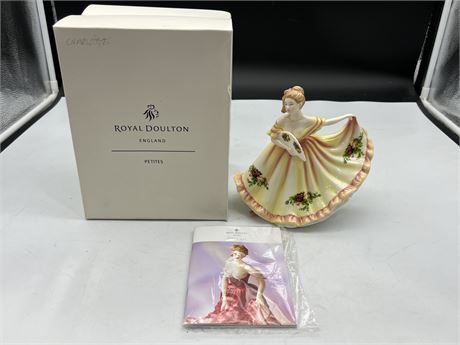 ROYAL DOULTON CHARLOTTE FIGURE IN BOX - EXCELLENT COND. (7”)