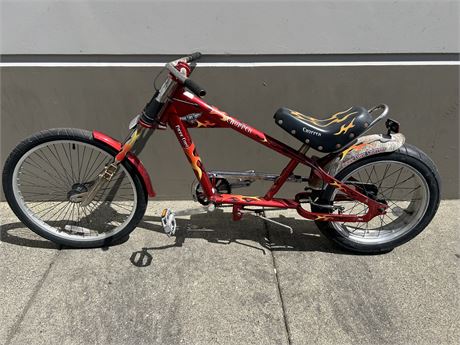 PACIFIC COAST CHOPPER STYLE BIKE - VERY RUSTED BUT OVERALL WORKING CONDITION