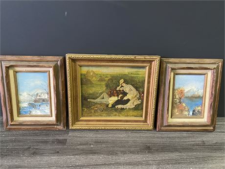SMALL VINTAGE PAINTINGS (Approx. 13”X12”)