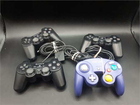 COLLECTION OF BROKEN CONTROLLERS - NEEDS REPAIRS - AS IS