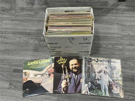 BOX OF AL HIRT JAZZ RECORDS - CONDITION VARIES