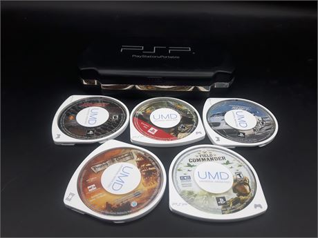 COLLECTION OF PSP GAMES & CASE