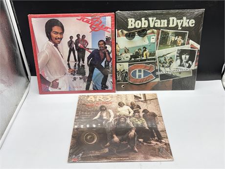 3 SEALED OLD STOCK RECORDS