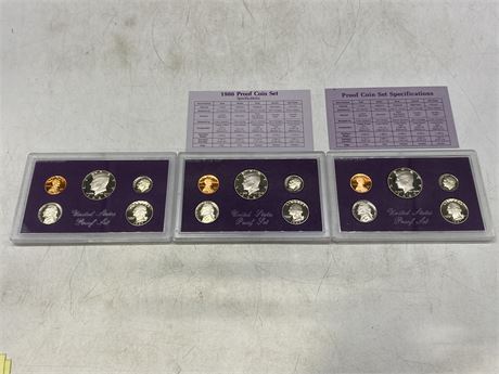 1985, 1986 & 1987 UNITED STATES PROOF COIN SET