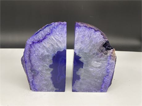AGATE BOOKENDS (6” tall)