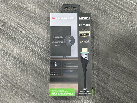 MONSTER HDMI LED CABLE - NEW/SEALED