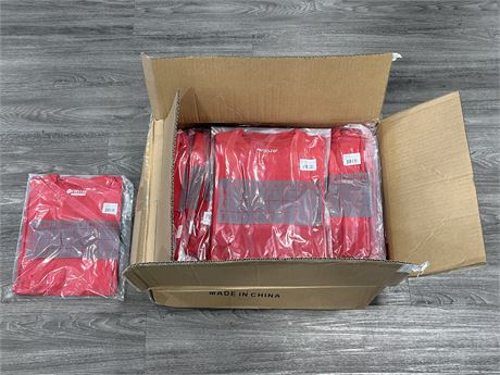 75 NEW FIRST STAR APPAREL RED ATHLETIC SHIRTS (SIZE LARGE)