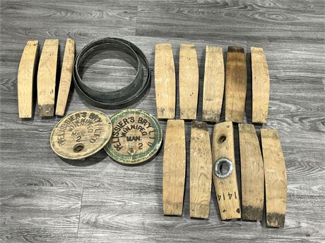 LOT OF BEER BARELL PARTS - COMPLETE