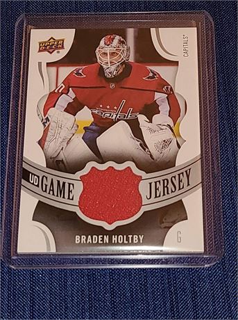BRADEN HOLTBY GAME USED JERSEY CARD