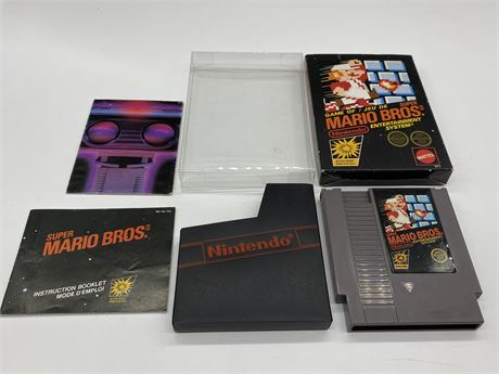 SUPER MARIO BROS. - NES COMPLETE WITH BOX & MANUAL - EXCELLENT CONDITION