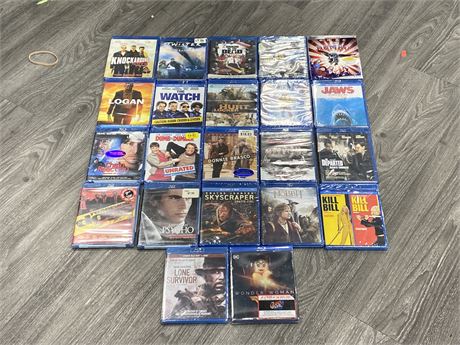 LOT OF 22 MISC SEALED BLUE RAYS