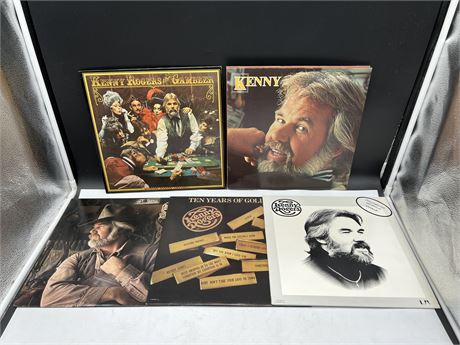 5 KENNY ROGERS RECORDS - EXCELLENT (E)