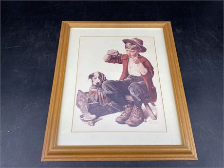 NORMAN ROCKWELL FRAMED PICTURE (14”x12”)