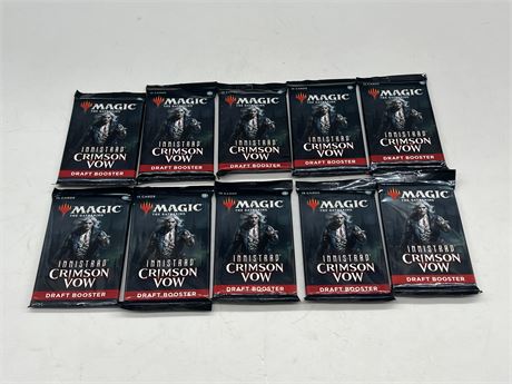 10 MAGIC THE GATHERING CRIMSON VOW DRAFT BOOSTERS
