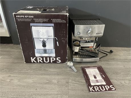 KRUPS ESPRESSO-CAPPUCCINO MACHINE (RETAIL $300)
