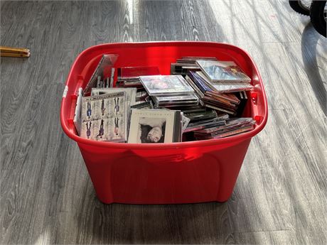 23”x19”x14” LARGE TUB OF MISC CDS