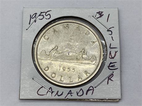 1955 SILVER CANADIAN DOLLAR