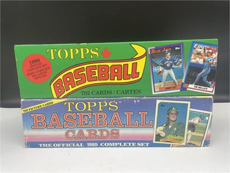 1989/90 TOPPS MLB COMPLETE SETS