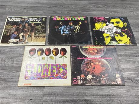 5 PSYCHEDELIC RECORDS (Scratched)