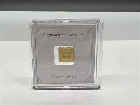1 GRAM 999. FINE GOLD - GEIGER ORIGINAL PREMIUM