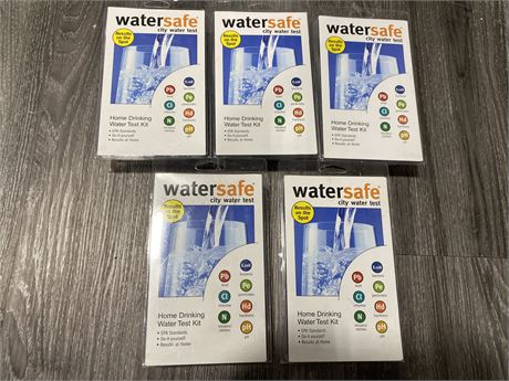 5 WATERSAFE WELL WATER TEST KITS