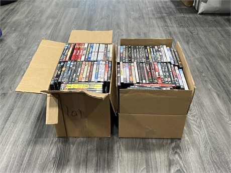 2 LARGE BOXES FULL OF DVDS