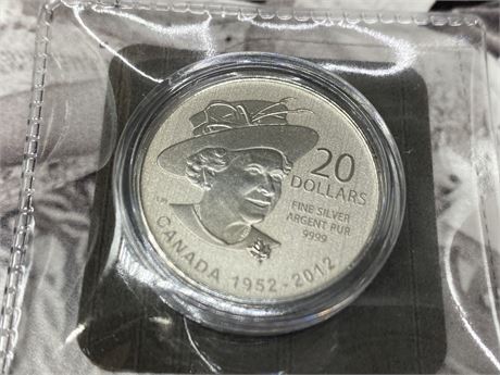 2012 ROYAL CDN MINT PRINCESS ELIZABETH SILVER COIN ($20 silver)
