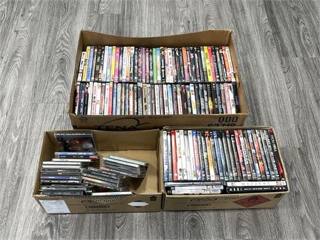 ~100 DVDS + ~25 CDS