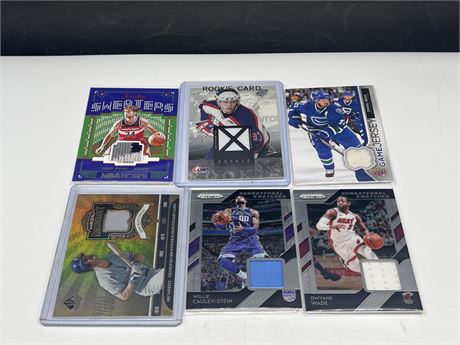 6 JERSEY CARDS - NM