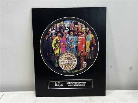 BEATLES SGT PEPPER MATTED PICTURE DISPLAY (16”x20”)