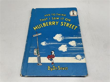 BANNED BOOK - DR. SEUSS & TO THINK THAT I SAW IT ON MULBERRY STREET 1964 BCE
