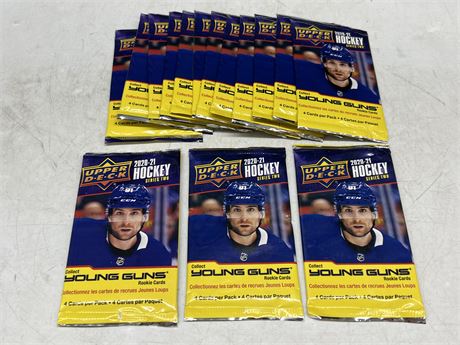 15 SEALED PACKS 2020/21 UD SERIES 2 YOUNG GUNS