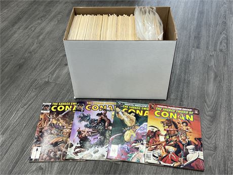 SHORTBOX OF THE SAVAGE SWORD OF CONAN COMIC MAGS