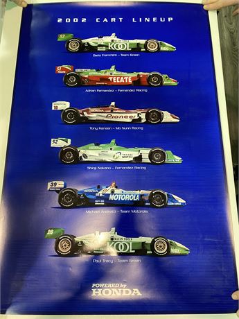 3 MISC. INDY CAR POSTERS (posters are rolled up, 36”x24”)