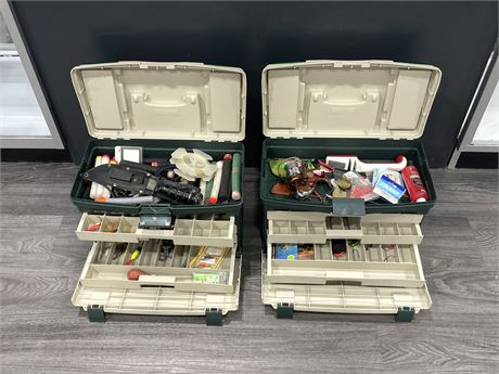 2 TACKLE BOXES W/ CONTENTS