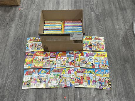 BOX OF 100 ARCHIE DIGEST COMICS 1980’S-90’S