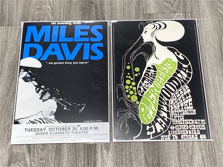 MILES DAVIS AND PETER GREEN POSTERS (12” x 18”)